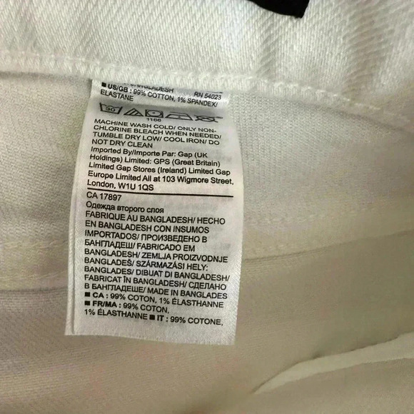 Banana Republic mid rise stretch straight legged white jeans size 31 NWT - Picture 5 of 5